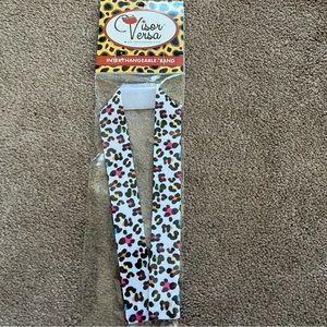 NWT Visor Versa Multicolored Leopard Print Interchangeable Visor Band